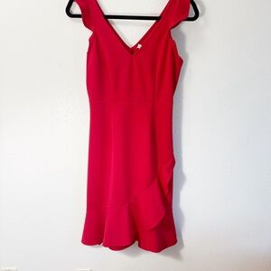 The Vanity Room Vibrant Red Mini Dress